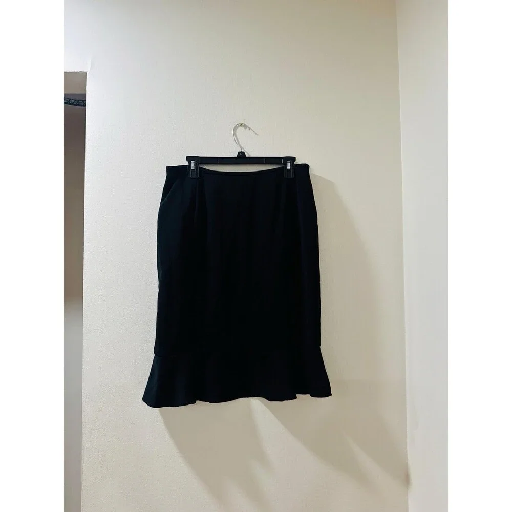Drama Black Skirt Womens Size 12 Business Casual Whimsigoth Classic Office
